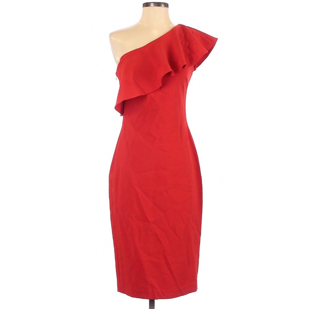 Likely One Shoulder Ruffle Dress Size 4 ❤️